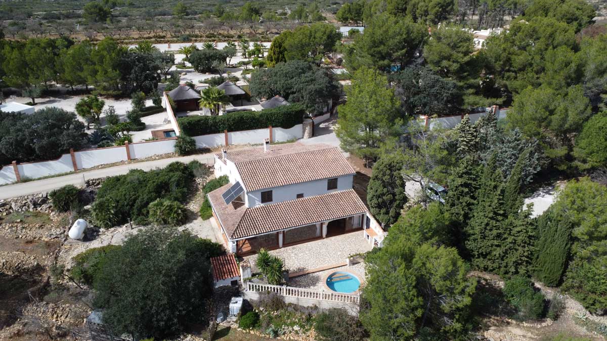 Finca front view from above