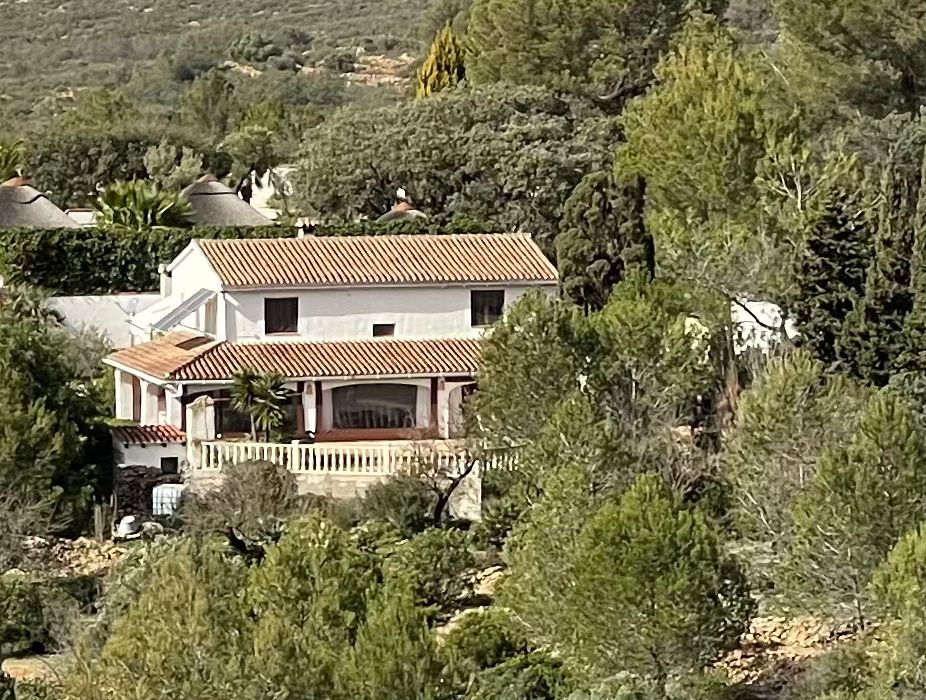 House frontal view showing multi-level architecture